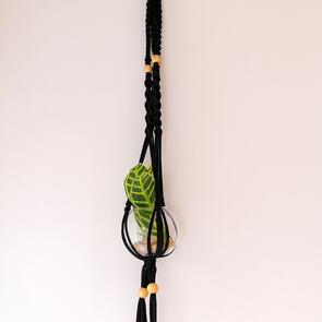 Hoooked Zpagetti : Macramé Hanging Basket kit - Black
