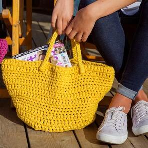 Hoooked RibbonXL Solid: Avila Bag - Lemon Yellow