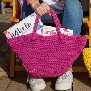 Hoooked RibbonXL Solid: Avila Bag - Crazy Plum