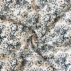 Domotex 100% Viscose - 125gsm Black Gold Spot