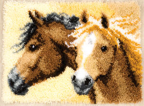 Vervaco Latch Hook Rug Kit Impetuous horses