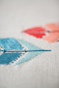Vervaco Embroidery Table Runner Kit - Feathers