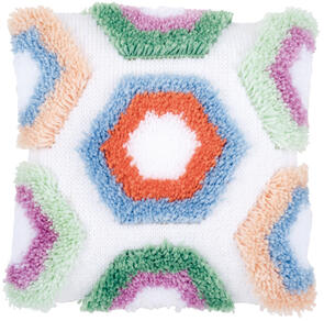 Vervaco Needlepoint cushion kit Palm springs hexagons