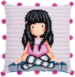 Vervaco Cross Stitch Cushion Kit - Gorjuss The words
