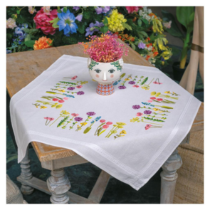 Vervaco Embroidery Tablecloth Kit - Spring Flowers
