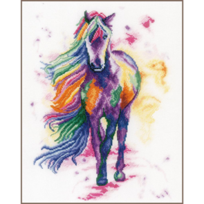 Lanarte Counted Cross Stitch Kit Walk In Rainbow Colours