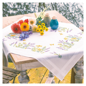 Vervaco Cross Stitch Tablecloth Kit - Lavender