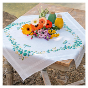 Vervaco Cross Stitch Tablecloth Kit - Eucalyptus