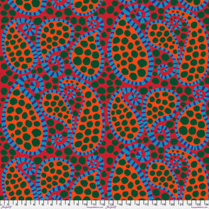 Free Spirit Kaffe Fassett Paisley Dot - Red || August 2023