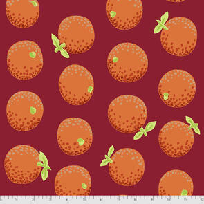 Free Spirit Kaffe Fassett Oranges - Maroon || August 2021