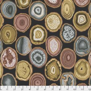 Free Spirit Kaffe Fassett Fabric - Geodes - Charcoal