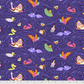 Free Spirit Tula Pink Fabric - Curiouser and Curiouser Collection - Sea of Tears - Daydream
