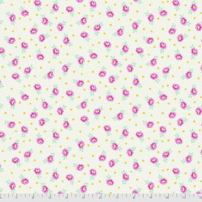 Free Spirit Tula Pink Fabric - Curiouser and Curiouser Collection - Baby Buds - Sugar