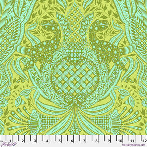 Free Spirit Tula Pink Gift Rapt - Lime || ROAR!