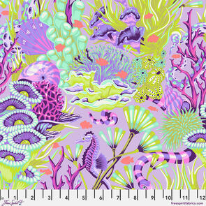 Free Spirit Tula Pink - Reef What You Sew - Ultraviolet || Floral Reef