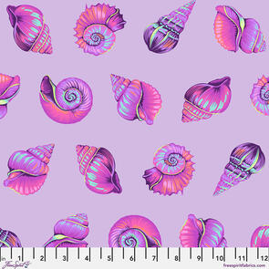 Free Spirit Tula Pink - Lil Shelly - Ultraviolet || Floral Reef