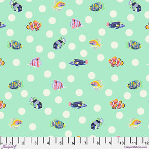 Free Spirit Tula Pink - School Crossing - Seafoam || Floral Reef