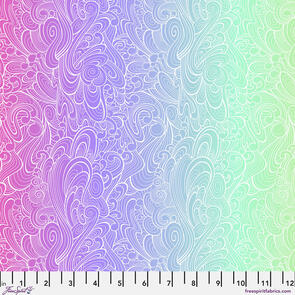 Free Spirit Tula Pink - Riptide - Deep Dive || Floral Reef
