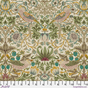 Free Spirit Morris & Co - Strawberry Thief - Old Gold || Lodden