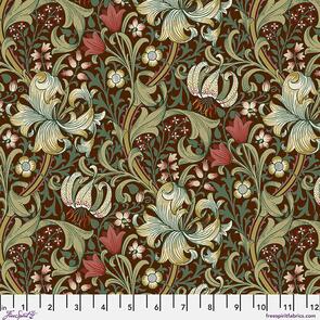 Free Spirit Morris & Co - Suffolk Holiday Collection || Golden Lily - Ruby