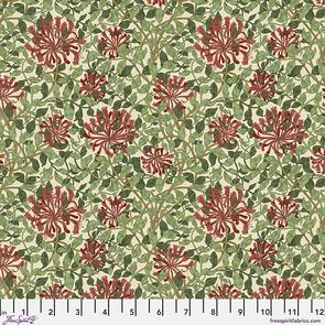 Free Spirit Morris & Co - Suffolk Holiday Collection || SM Honeysuckle - Madder Leaf