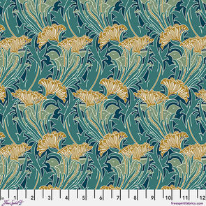 Free Spirit Morris & Co - Laceflower - Teal || Lodden