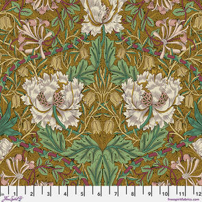 Free Spirit Morris & Co - Honey Suckle & Tulip - Gold || Lodden