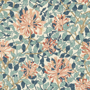 Free Spirit Morris & Co Aqua Honeysuckle Quiltback 108"