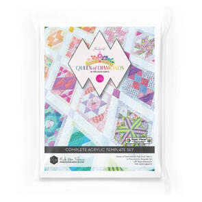 PaperPieces Tula Pink's Queen of Diamonds Quilt 16pc Template Set