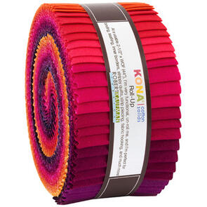Robert Kaufman Roll Ups: Kona Cotton - Birds of Paradise Palette
