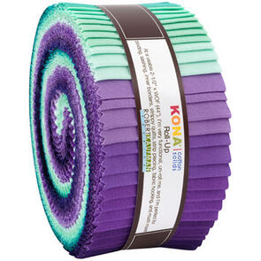 Robert Kaufman Roll Ups: Kona Cotton - Aurora Palette