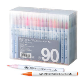 KURETAKE ZIG CLEAN COLOR Real Brush, 90 color set