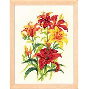 Riolis Tiger Lilies - Cross Stitch Kit