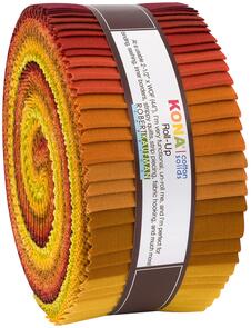 Robert Kaufman 2-1/2in Strips Kona Cotton Autumn Hues Palette, 40pcs/bundle