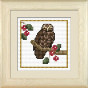 Lyn Manning Cross Stitch Kit - New Zealand Birds - Ruru, the Morepork