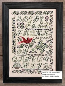Rosewood Manor Cross Stitch Chart - Pickin' Blueberries S-1389