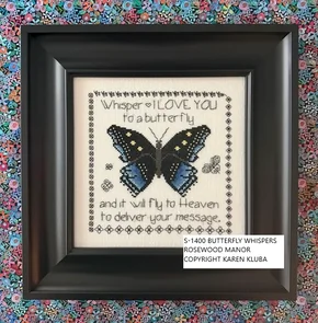 Rosewood Manor Cross Stitch Chart - Butterfly Wishes S-1400