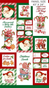 Northcott Peppermint Candy - White Multi - Panel