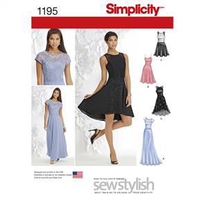 Simplicity Pattern 1195 Women's and Petite Special Occasion Dress