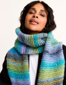 Sirdar Knitting Pattern / Kit - Jewelspun Chunky #10807 Strata Tie-Scarf