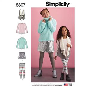 Simplicity Pattern 8807 Child and Girls  Sportswear