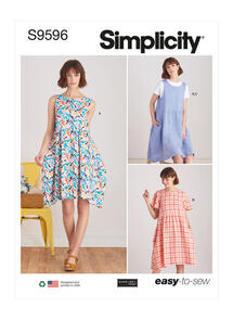 Simplicity Misses' Pullover Dress and Knit Top by Elaine Heigl