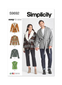 Simplicity Unisex Jacket, Vest, and Belt