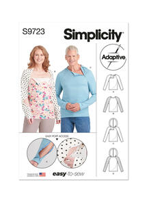 Simplicity Unisex Dual Port Access Chemo Top and Hoodie