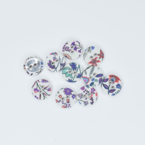Liberty Fabric Covered Buttons - 16MM (Pack of 10)