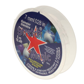 Pepperell Stretch Magic Bead & Jewellery  Cord - Clear - 0.7mm x 5m