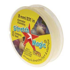 Pepperell Stretch Magic Bead & Jewellery  Cord - Clear - 0.8mm x 25M