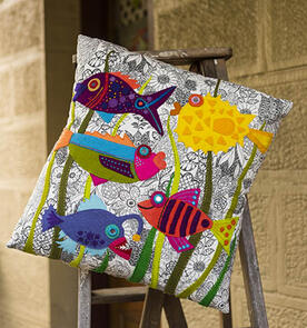 Wendy Williams Pattern - Something Fishy Cushion