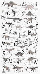 Robert Kaufman ALPHABETOSAURUS SRK-20736-12 GREY