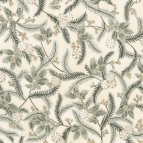 Robert Kaufman Holiday Flourish - Peppermint twist ||  Natural 22948